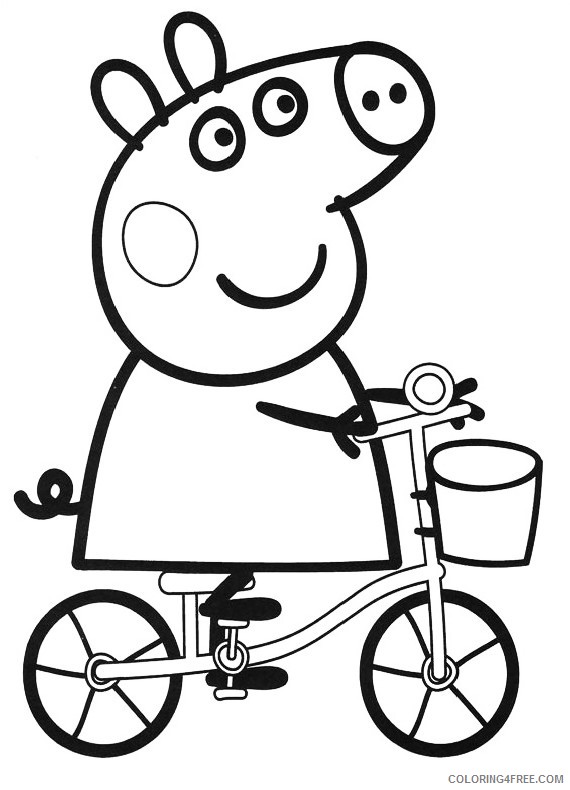 Pig Outline Coloring Pages disegni da colorare di peppa Printable Coloring4free