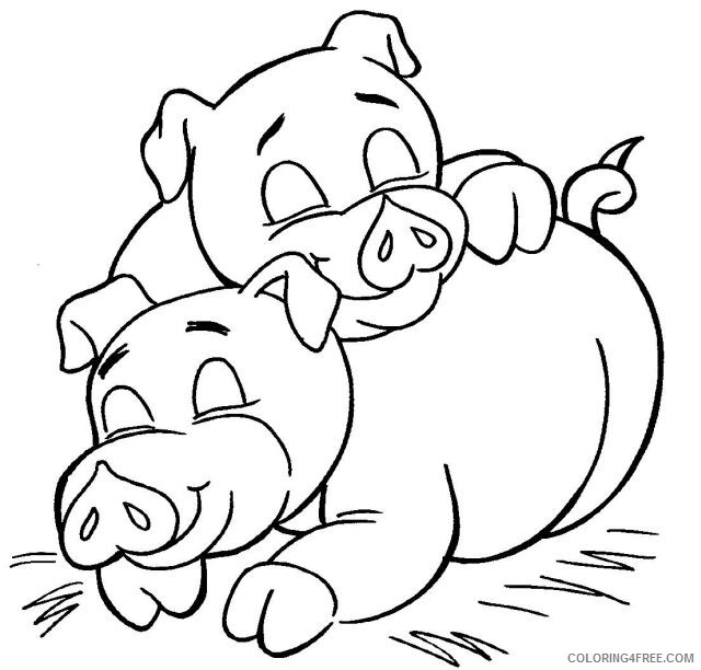 Pig Outline Coloring Pages my pig page 3 Printable Coloring4free