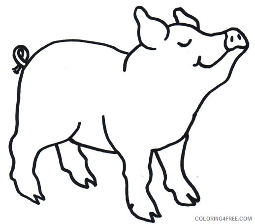Pig Outline Coloring Pages pig pig jpg Printable Coloring4free