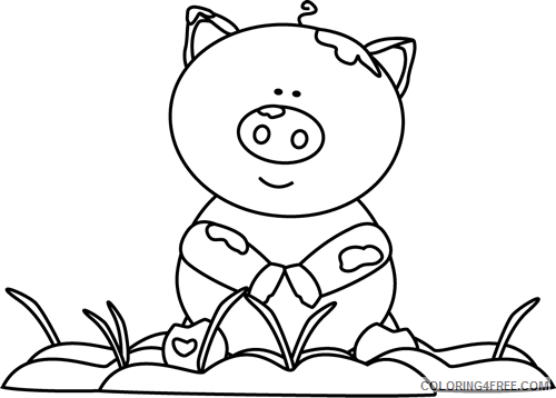 Pig in Mud Coloring Pages go back gallery for pig Printable Coloring4free