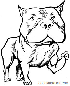 Pitbull Coloring Pages pit bull cartoon 1B7BtS clipart Printable Coloring4free