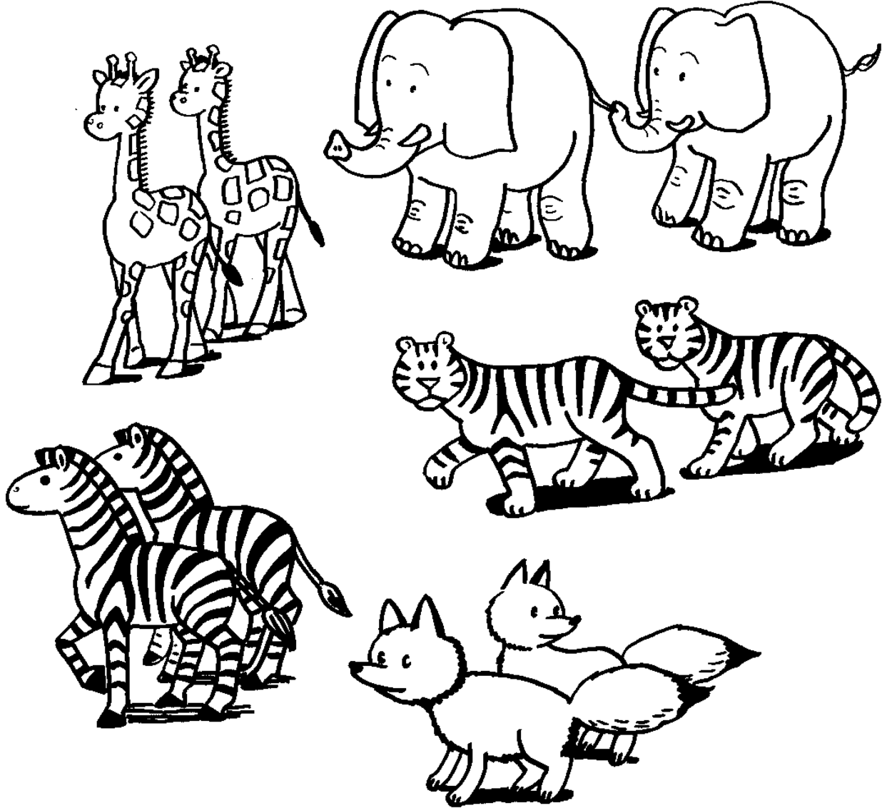 Quality Black and White Animals Coloring Pages to save the animals from Printable Coloring4free