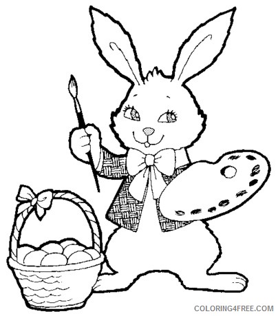 Rabbit Coloring Pages Coloring Pages eggs rabbit jpg Printable Coloring4free