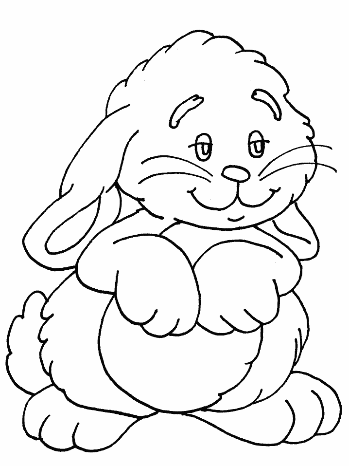 Rabbit Coloring Pages rabbit animal 13 Printable Coloring4free