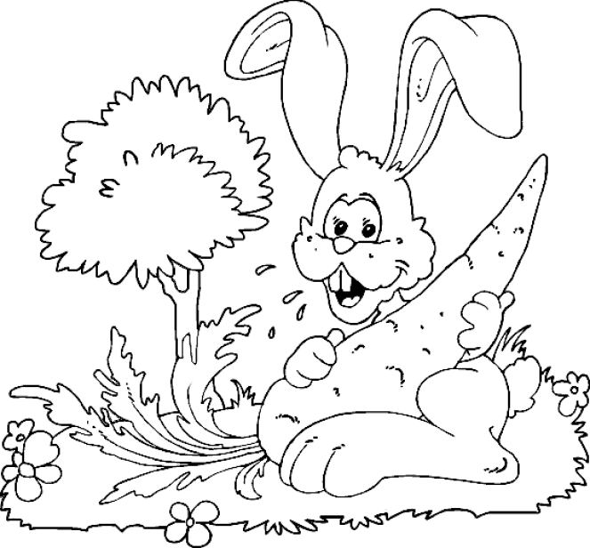 Rabbit Coloring Pages rabbit animal 6 Printable Coloring4free