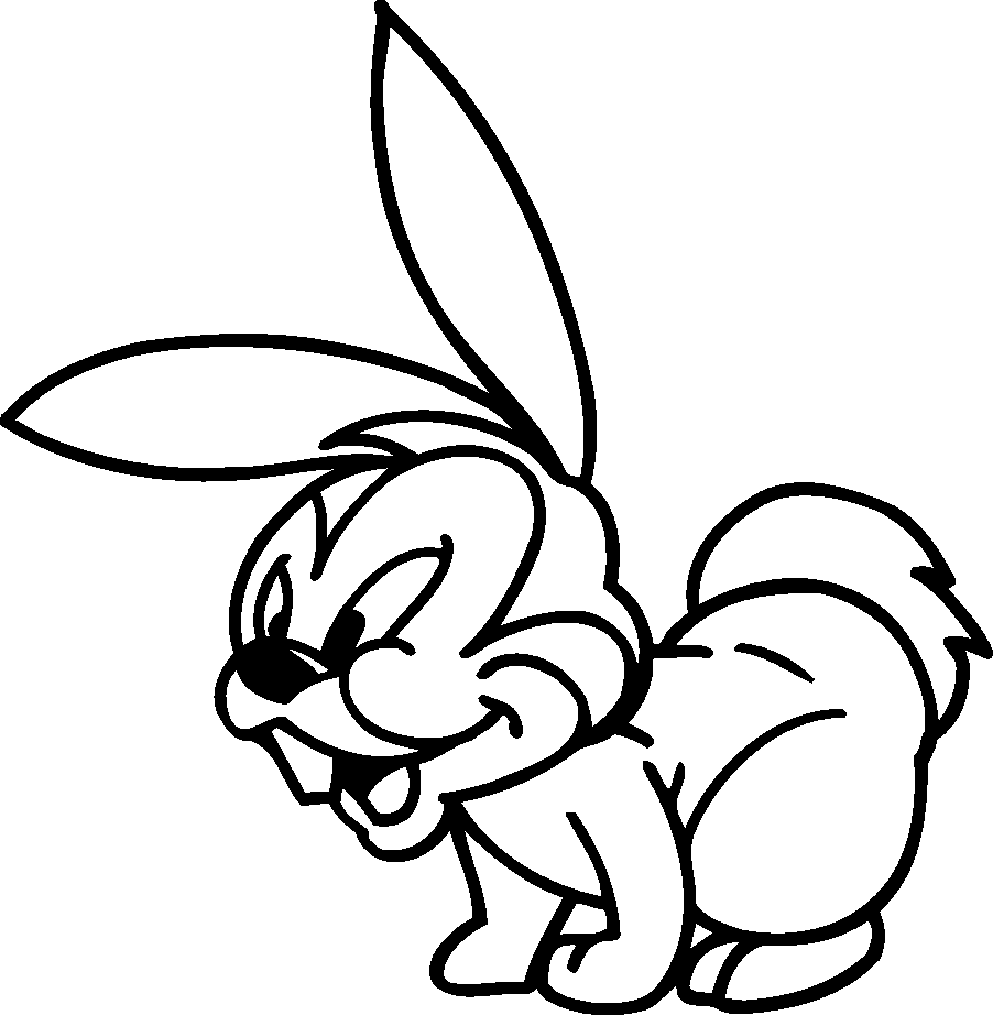 Rabbit Outline Coloring Pages rabbit gif baby rabbit Printable Coloring4free