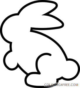 Rabbit Outline Coloring Pages white rabbit at Printable Coloring4free