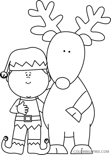 Reindeer Outline Coloring Pages arm Printable Coloring4free
