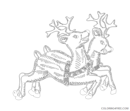 Reindeer Outline Coloring Pages reindeer 2 png Printable Coloring4free