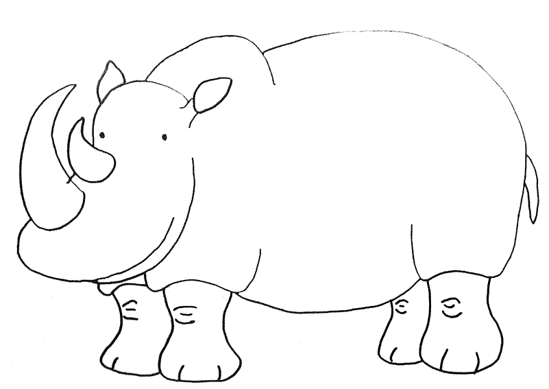 Rhino Coloring Pages animals 178 gif Printable Coloring4free