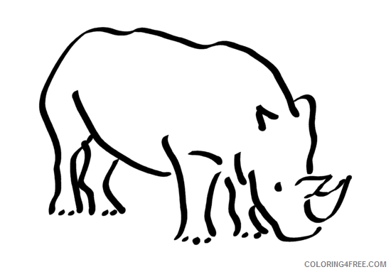 Rhino Coloring Pages rhino 2 png Printable Coloring4free