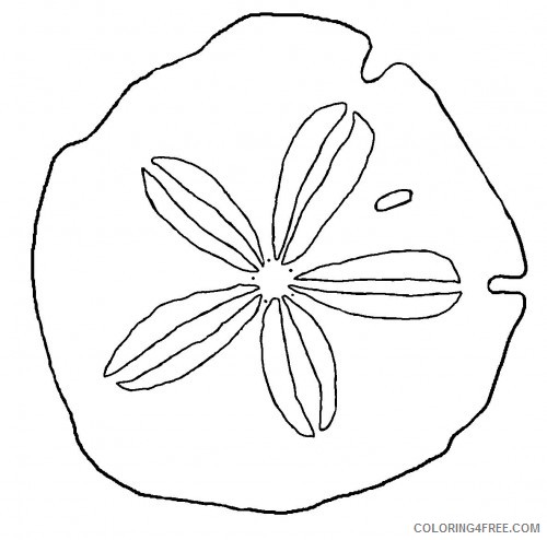 Sand Dollar Coloring Pages sand dollar drawings best Printable Coloring4free