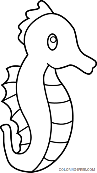 Seahorse Coloring Pages Seahorse Printable Coloring4free