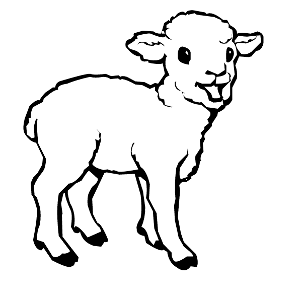 Sheep Outline Coloring Pages black sheep 1 gif Printable Coloring4free