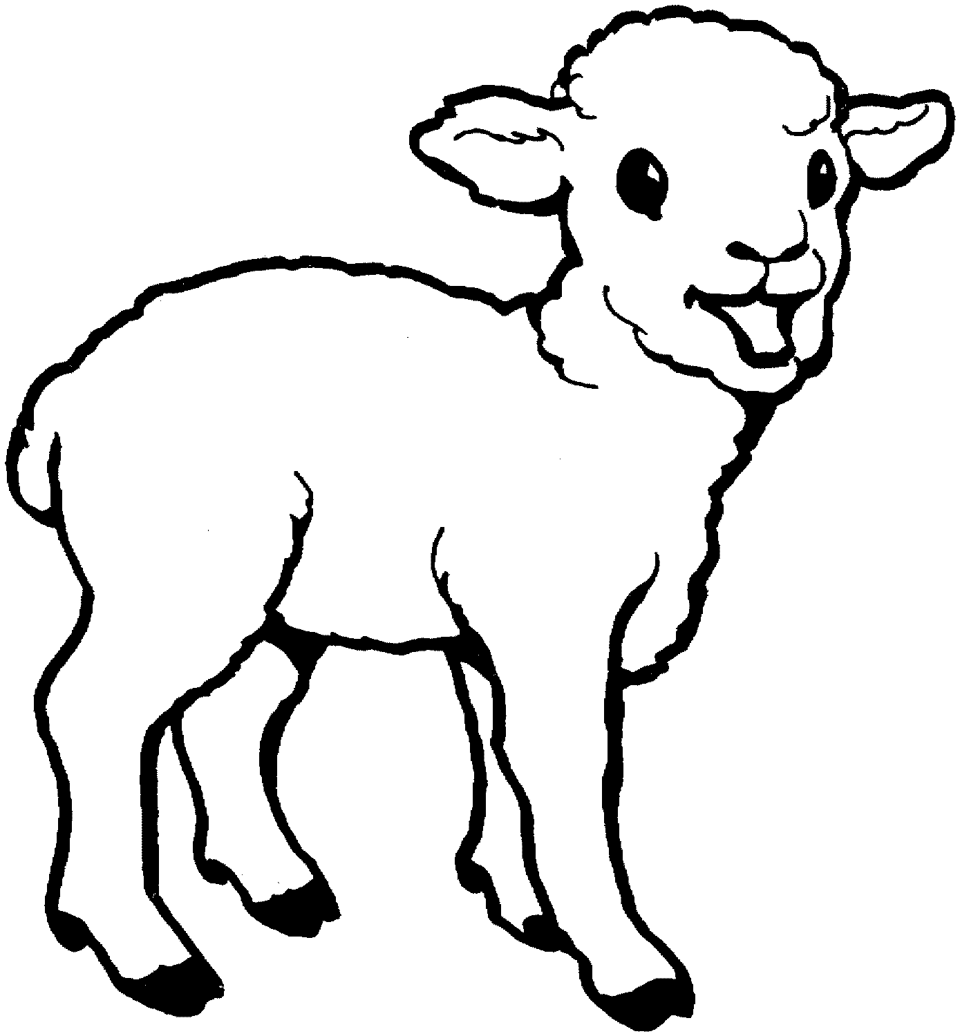 Sheep Outline Coloring Pages free printable sheep pages Printable Coloring4free