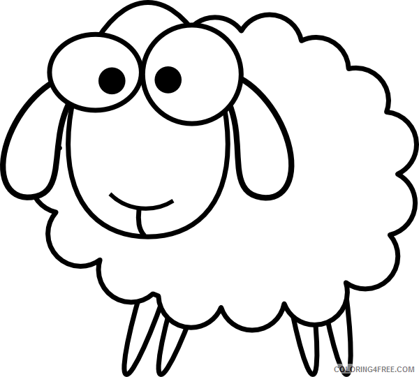 Sheep Outline Coloring Pages outline sheep at Printable Coloring4free
