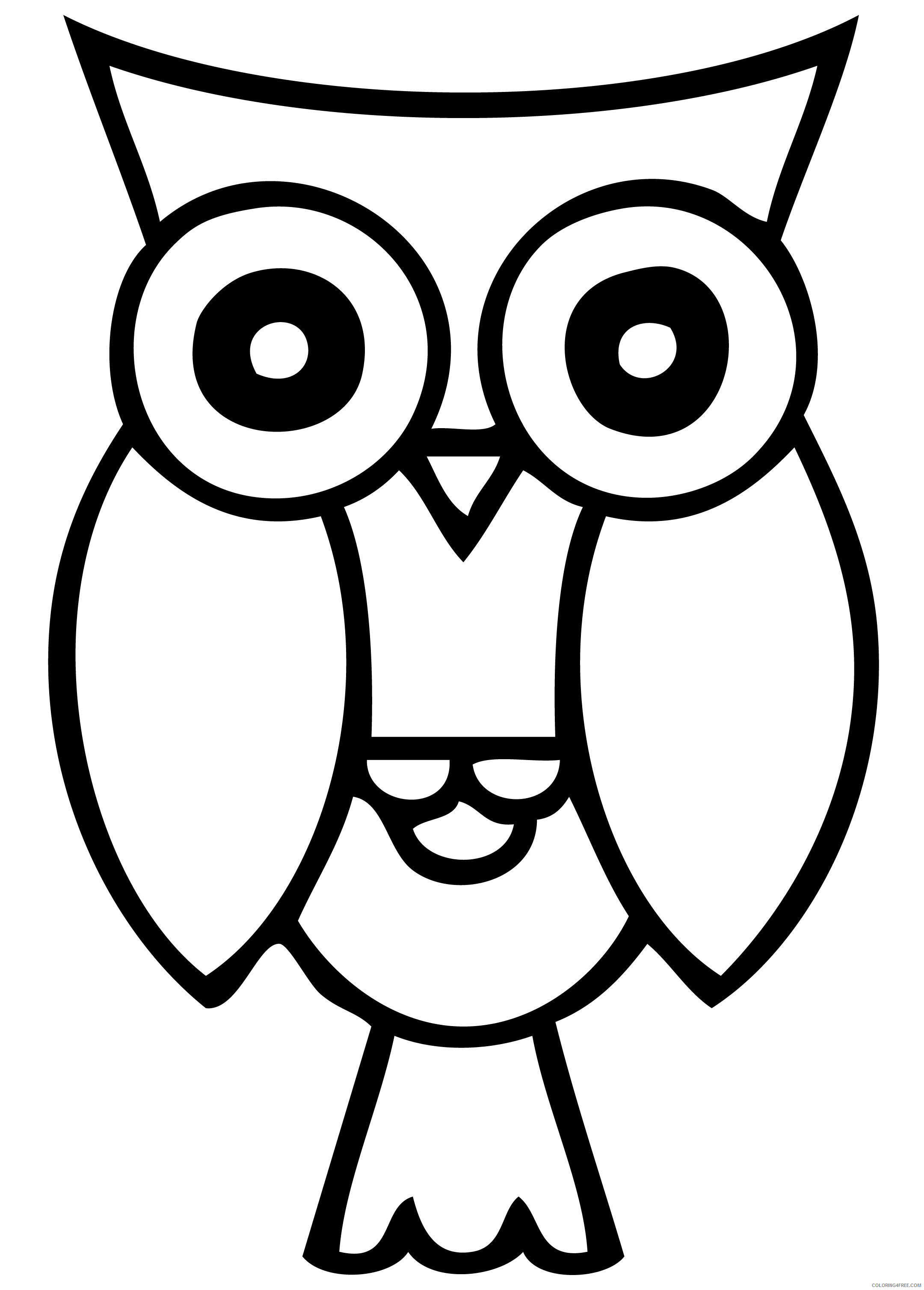 Smart Owl Coloring Pages smart owl bfree Printable Coloring4free