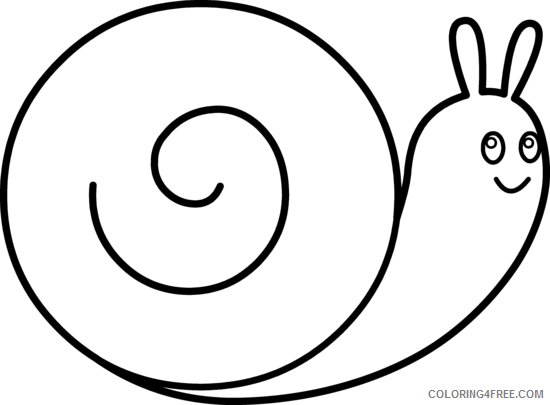 Snail Outline Coloring Pages snail Printable Coloring4free