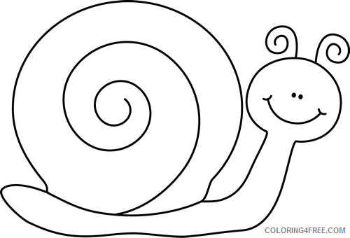 Snail Outline Coloring Pages snail clip Printable Coloring4free