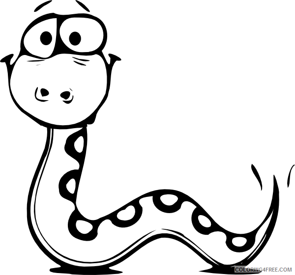 Snake Outline Coloring Pages snake Printable Coloring4free