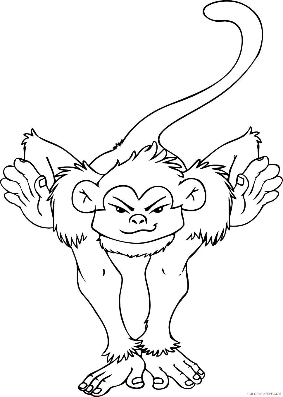 Spider Monkey Coloring Pages spider monkey 89 jpg Printable Coloring4free