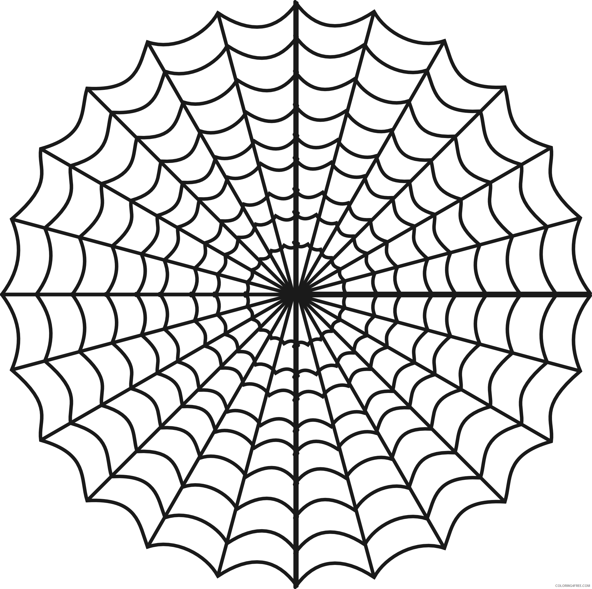 Spider Web Coloring Pages corner spider web Printable Coloring4free