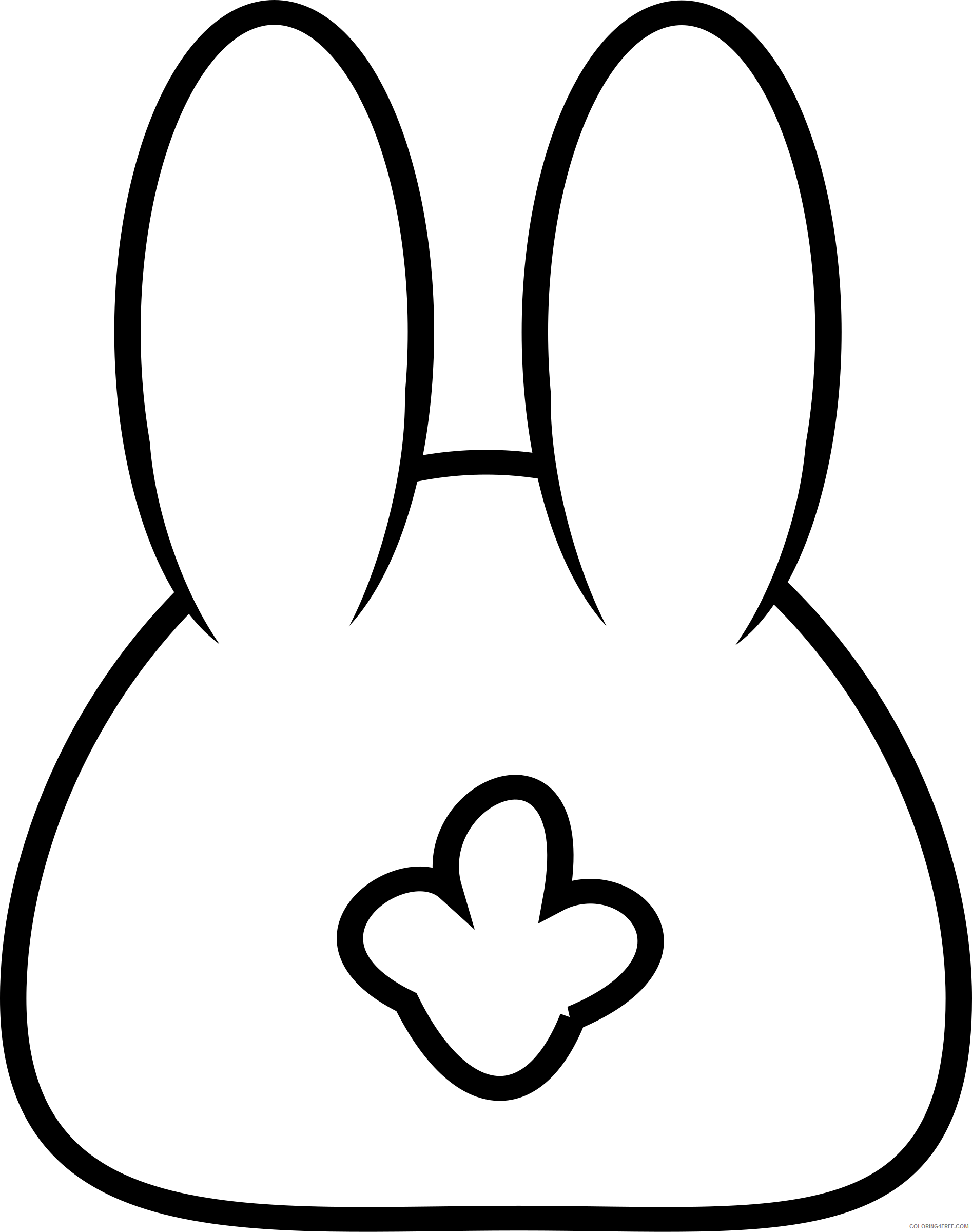 Spring Bunny Coloring Pages spring bunny 6 bpng Printable Coloring4free