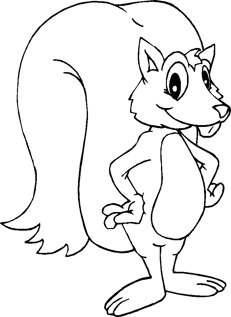 Squirrel Coloring Pages squirrel animal 28 Printable Coloring4free