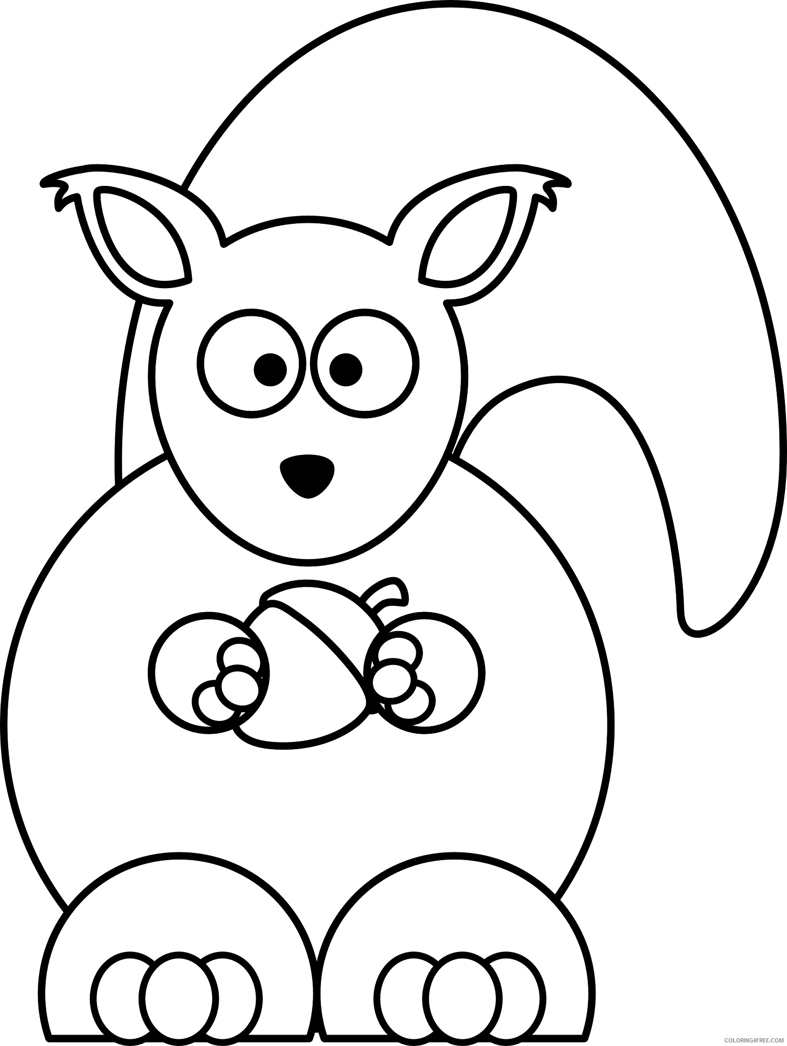 Squirrel Outline Coloring Pages squirrel 97 png Printable Coloring4free