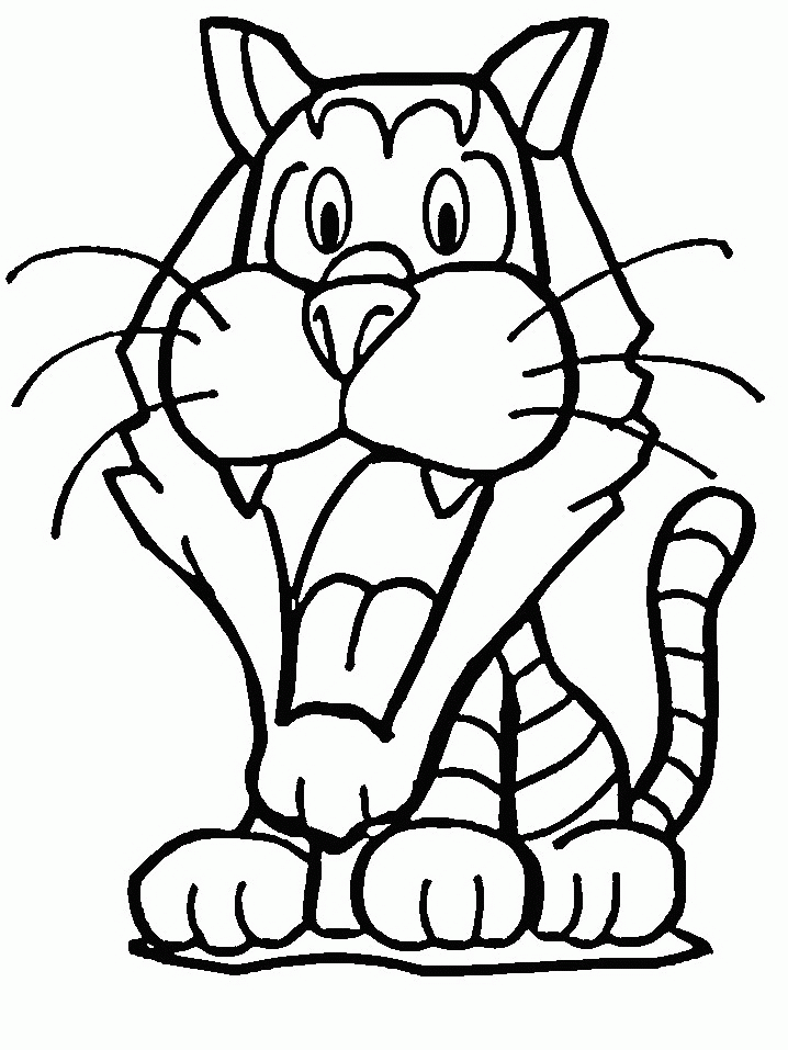 Tiger Coloring Pages tiger animal 11 Printable Coloring4free