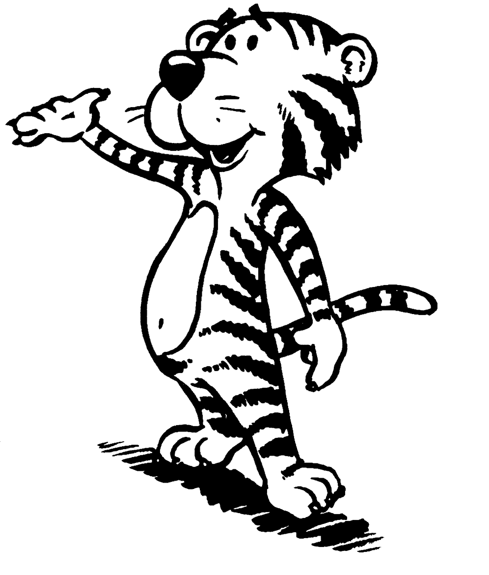 Tiger Cub Coloring Pages tiger cub bw gif Printable Coloring4free