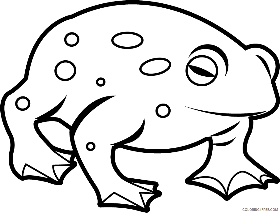 Toad Coloring Pages free animals amphibians Printable Coloring4free