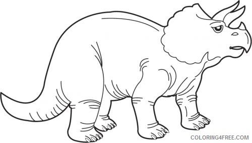 Triceratops Coloring Pages triceratops clipartfort dinosaurs Printable Coloring4free