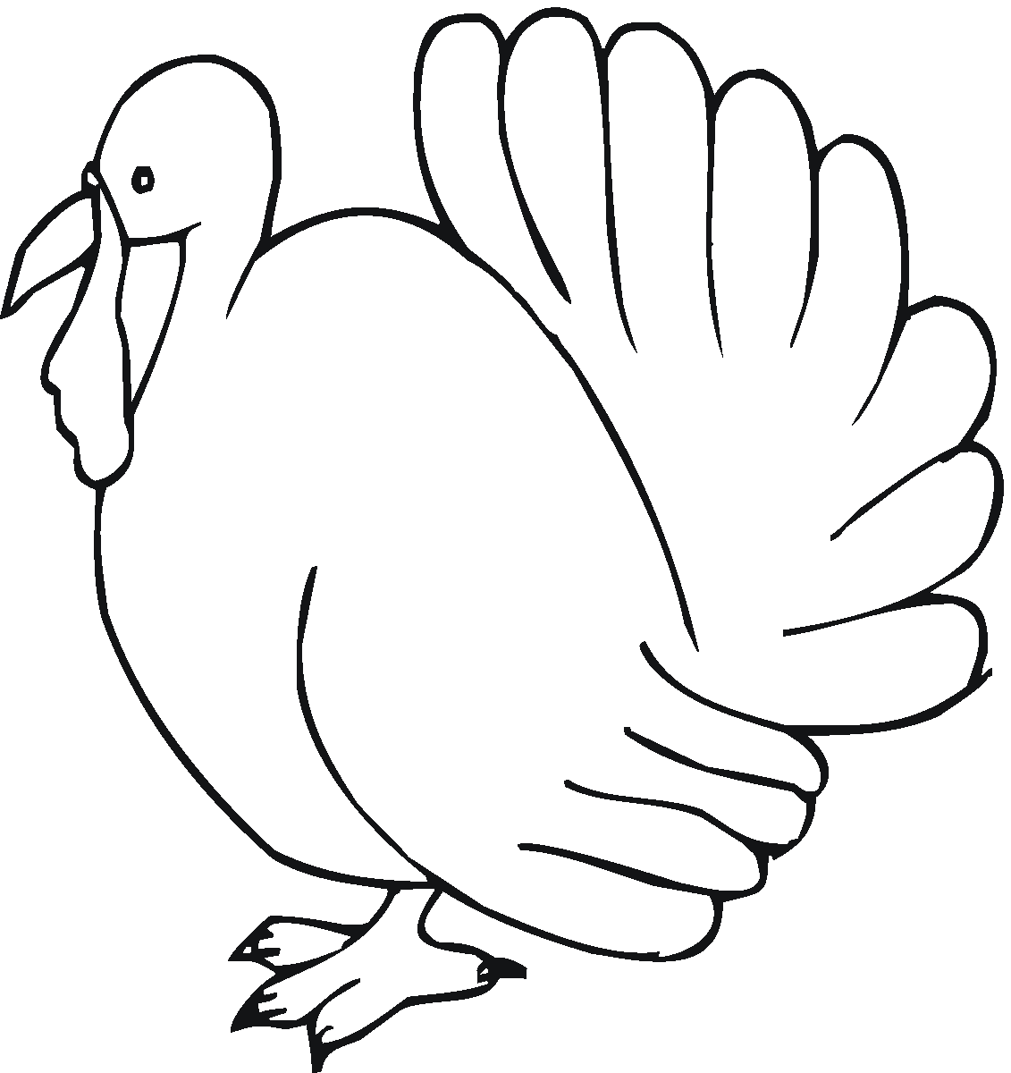 Turkey Outline Coloring Pages turkey outline Printable Coloring4free