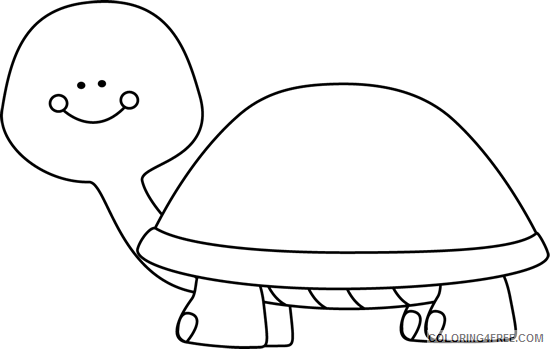 Turtle Outline Coloring Pages blank turtle Printable Coloring4free