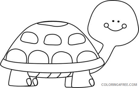 Turtle Outline Coloring Pages free sea Printable Coloring4free