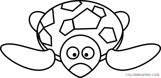 Turtle Outline Coloring Pages turtle 26 png Printable Coloring4free