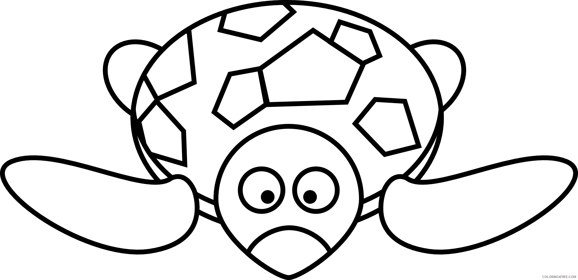 Turtle Outline Coloring Pages turtle 40 png Printable Coloring4free