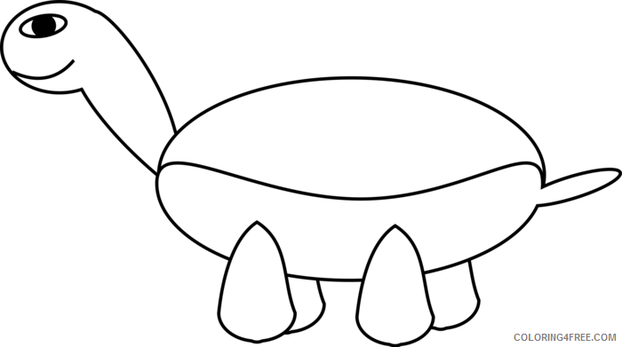 Turtle Outline Coloring Pages turtle Printable Coloring4free