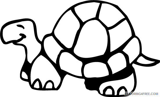 Turtle Outline Coloring Pages turtle template free that Printable Coloring4free