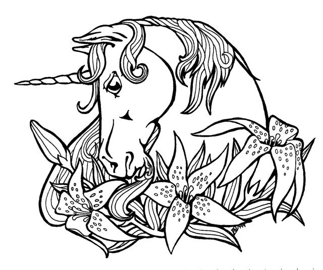 Unicorn Outline Coloring Pages best unicorns Fh5Yno Printable Coloring4free