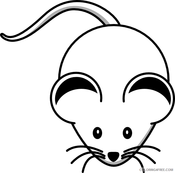 White Mouse Coloring Pages mouse Printable Coloring4free