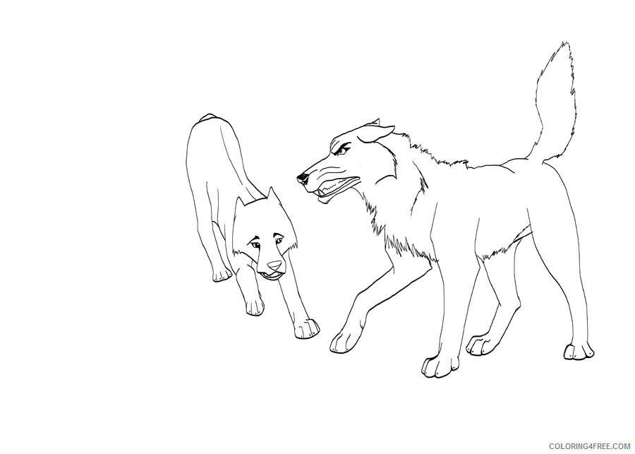 Wolf Outline Coloring Pages angry wolf picture cfv7dT Printable Coloring4free