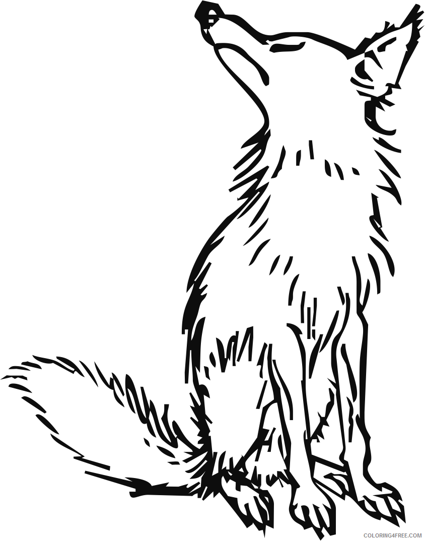 Wolf Outline Coloring Pages snooty wolf Printable Coloring4free