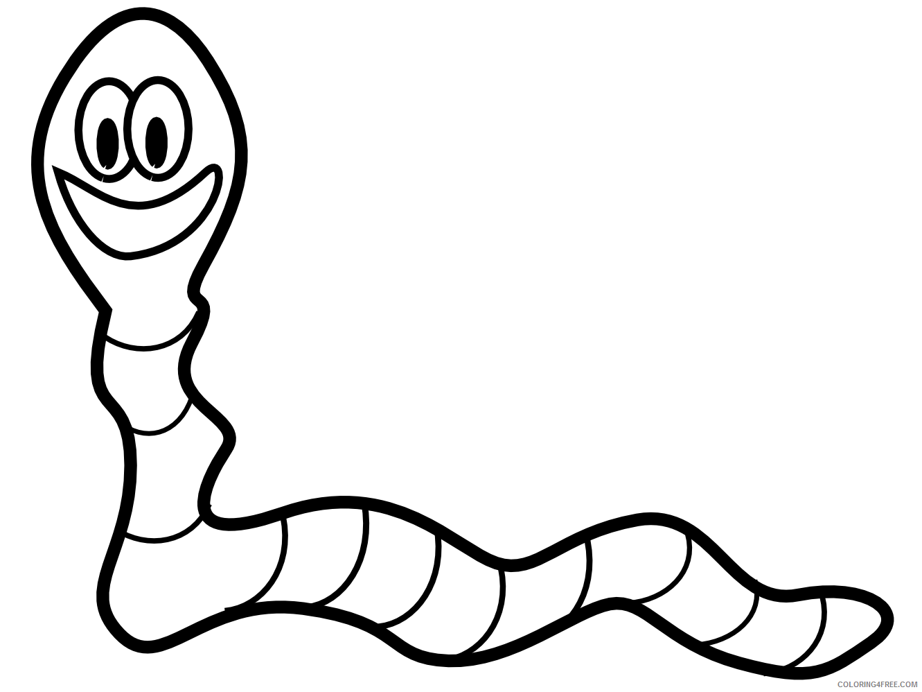 Worm Outline Coloring Pages 15 Worm Free Printable Coloring4free Coloring4free Com