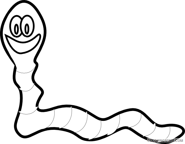 Worm Outline Coloring Pages worm at Printable Coloring4free