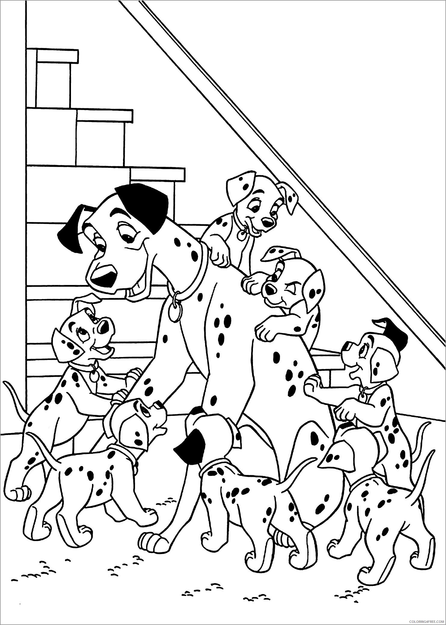 101 Dalmatians Coloring Pages Cartoons 101 Dalmations Printable 2020 52 Coloring4free