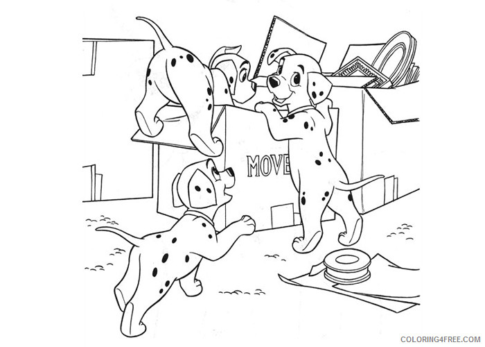 101 Dalmatians Coloring Pages Cartoons 101 dalmatian puppies Printable 2020 01 Coloring4free