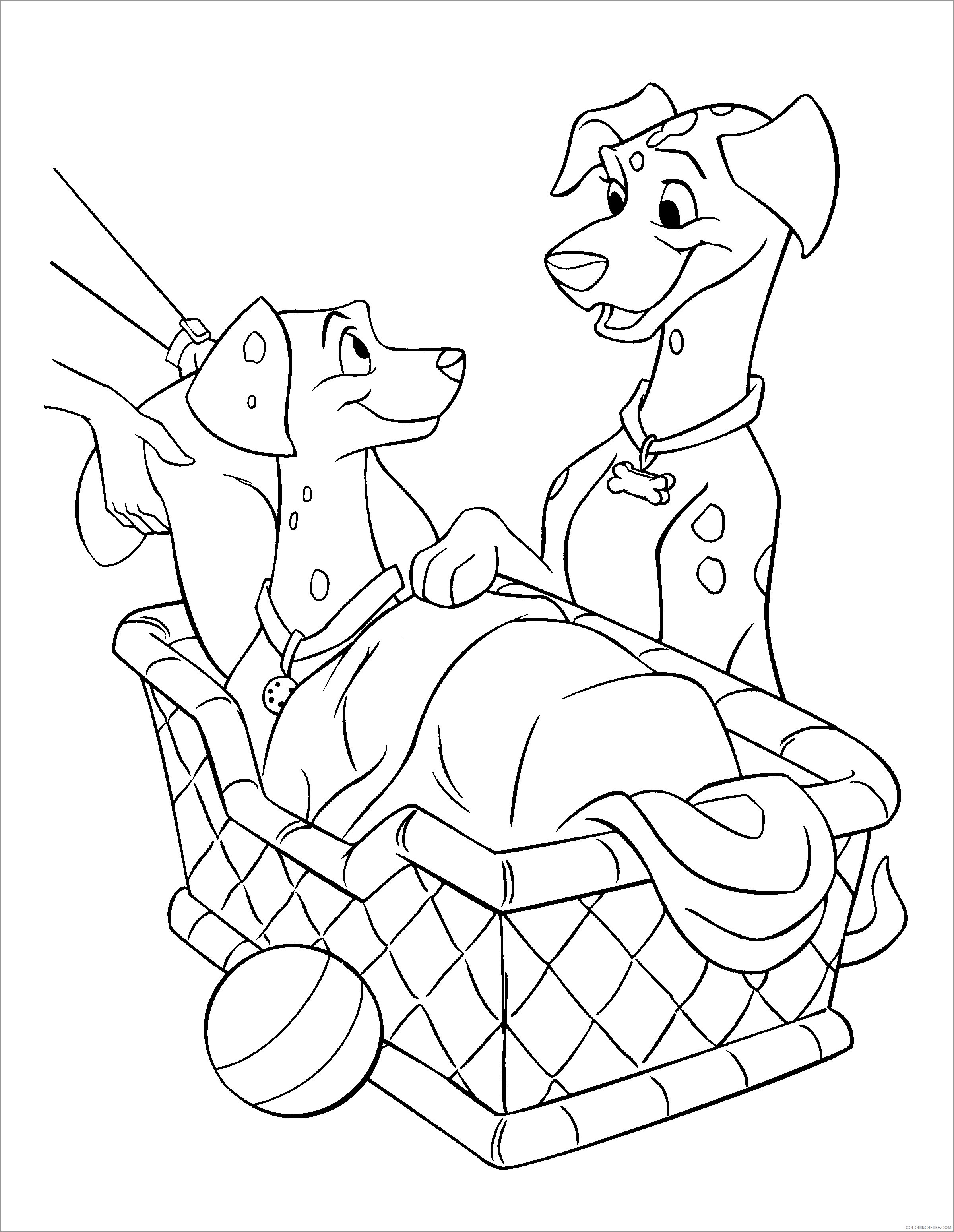 101 Dalmatians Coloring Pages Cartoons 101 dalmatians for kids unsmushed Printable 2020 31 Coloring4free