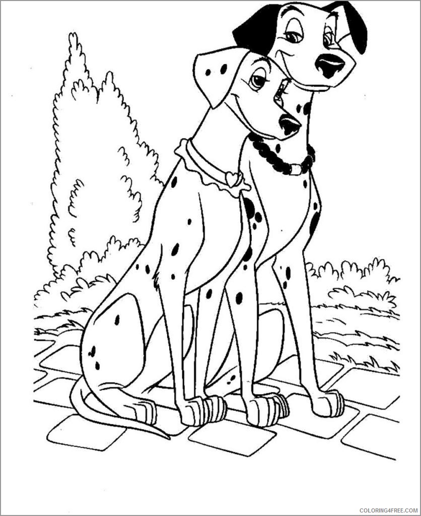 101 Dalmatians Coloring Pages Cartoons 101 dalmatians free unsmushed Printable 2020 34 Coloring4free